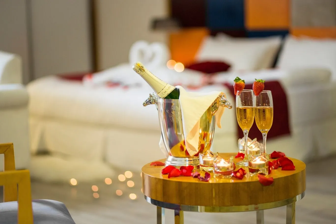 Cena romántica en restaurante